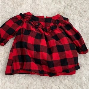 Baby Gap 0-3 Red Plaid Dress